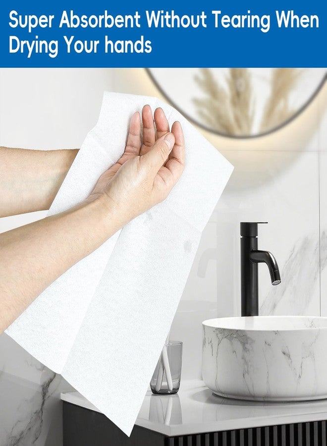 JEBBLAS 100Pcs Disposable Guest Towels, Linen Feel Hand Towels, Cloth-Like Paper Napkins, Soft, Absorbent Paper Hand Towel for Kitchen, Parties, Bathroom, Restaurant, Events, 7.8” X 15.7” White - Image 5
